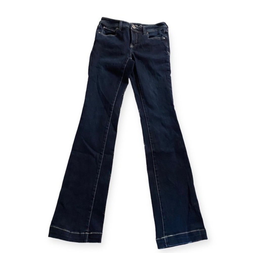 Inc Jeans Women’s Size 2 Denim Boot Leg Regular Fit Cotton Blend Flap Pockets